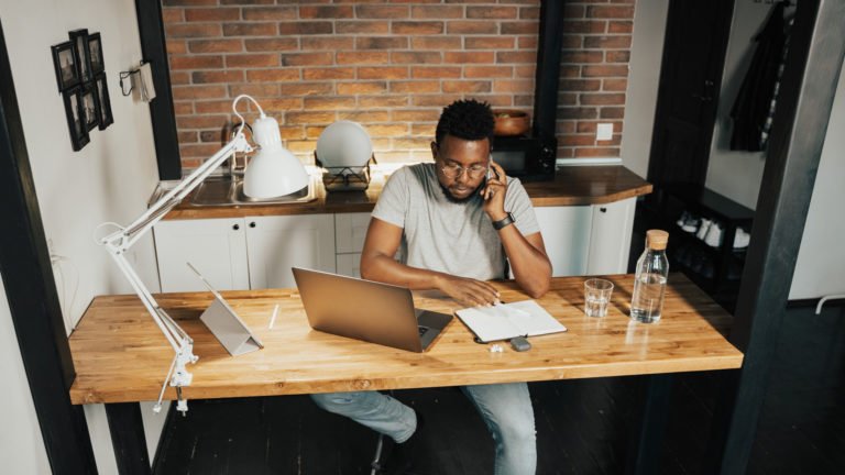 a man sitting at a table