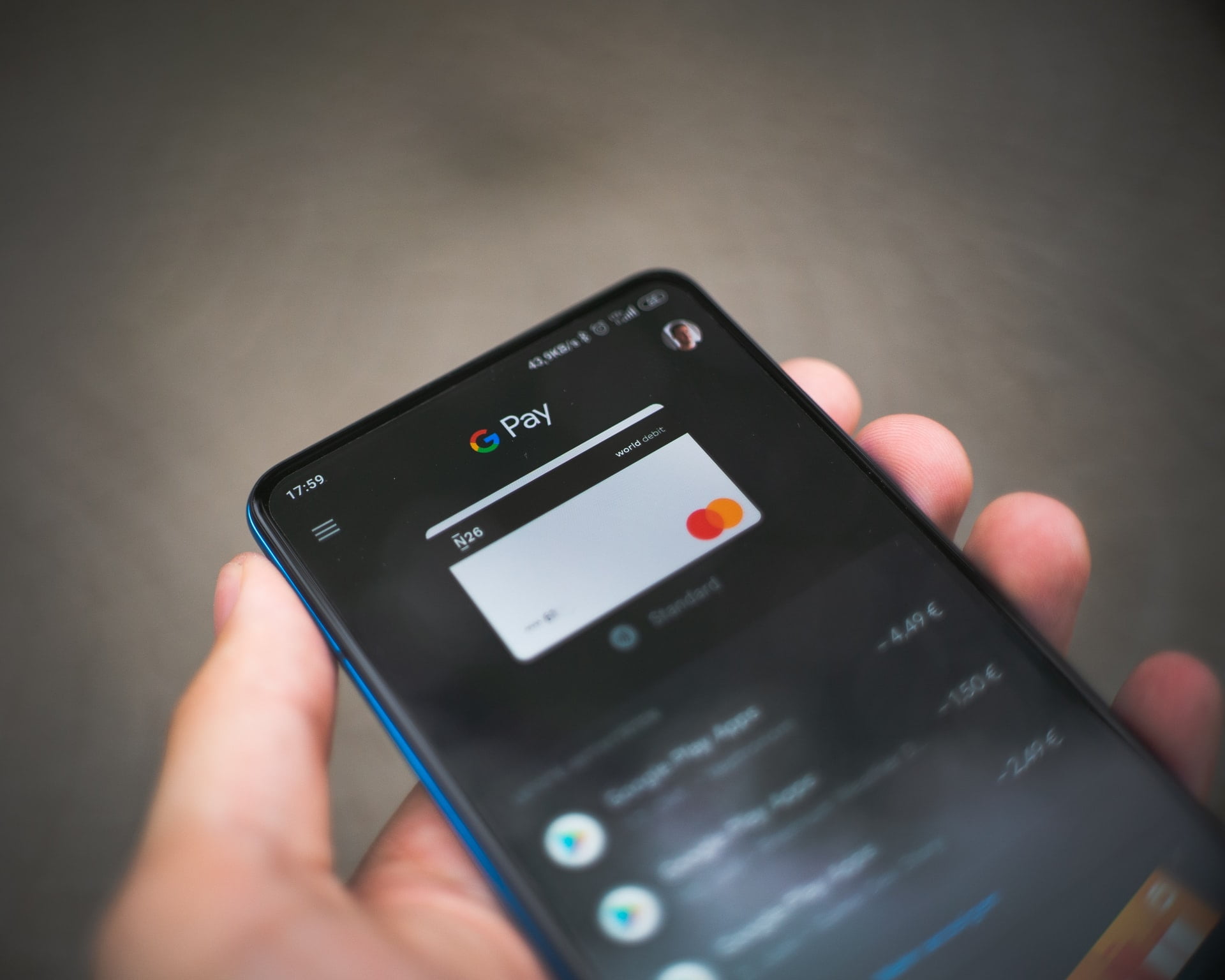 a person holding a cell phone