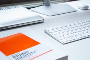 a keyboard and a book
