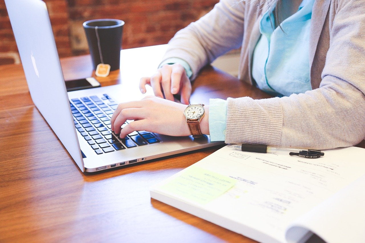 a person working on a laptop